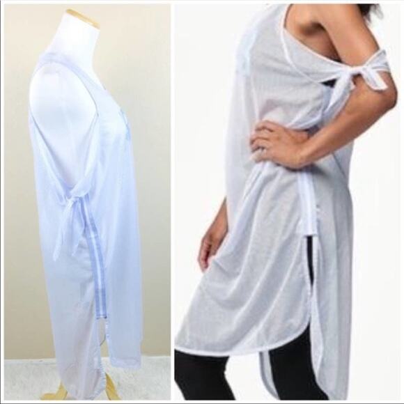 PUMA Lilac Xtreme Mesh Frill Dress SMALL Mesh Tunic Oversize Streetwear Sheer - Picture 4 of 6